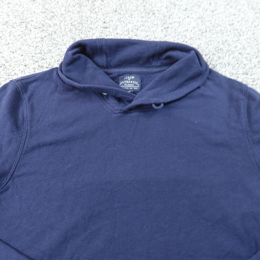 J Crew Sweatshirt Mens S Blue Fleece Pullover Shawl Collar Pocket Sweater Preppy